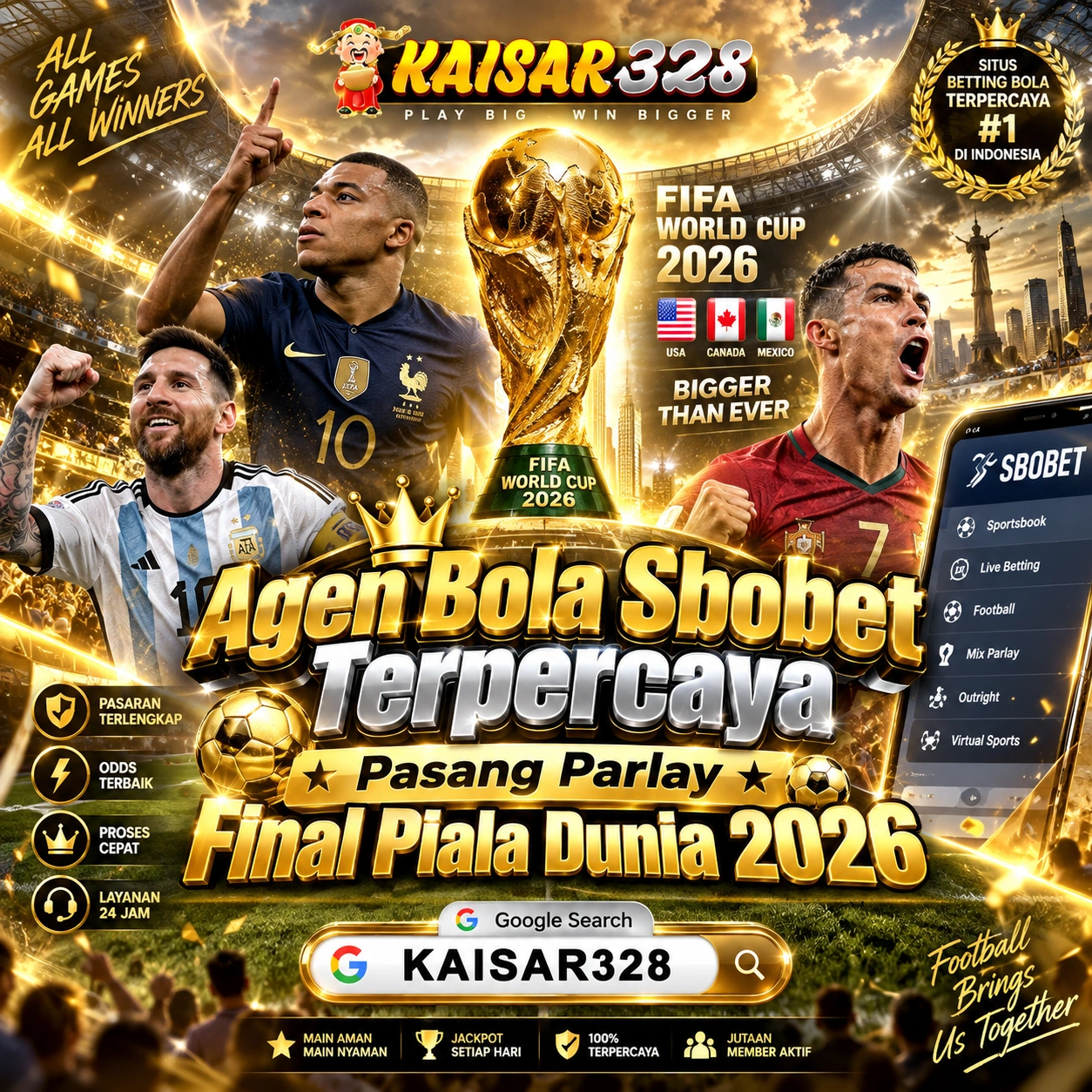 KAISAR328 || Agen Bola Sbobet Terpercaya Pasang Parlay Final Piala Dunia 2026